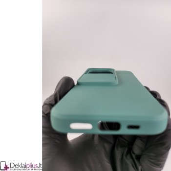 Švelnus guminis dėklas su kameros apsauga - žalias (Apple Iphone 14 Pro)